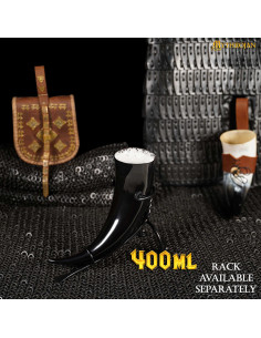 Corno potabile vichingo con borsa (400 ml.) 2