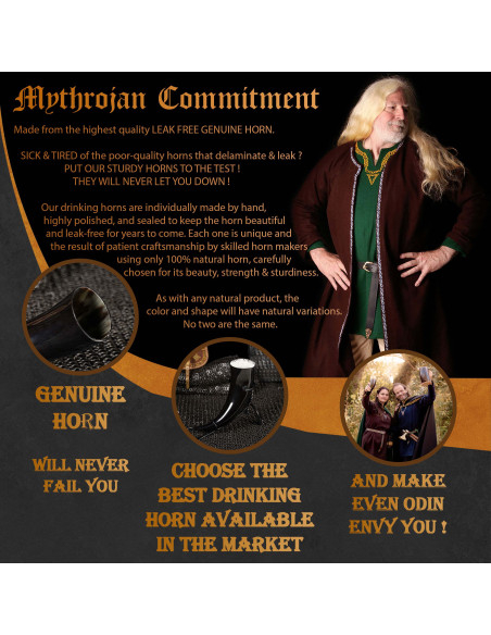 Corno potabile vichingo con borsa...
