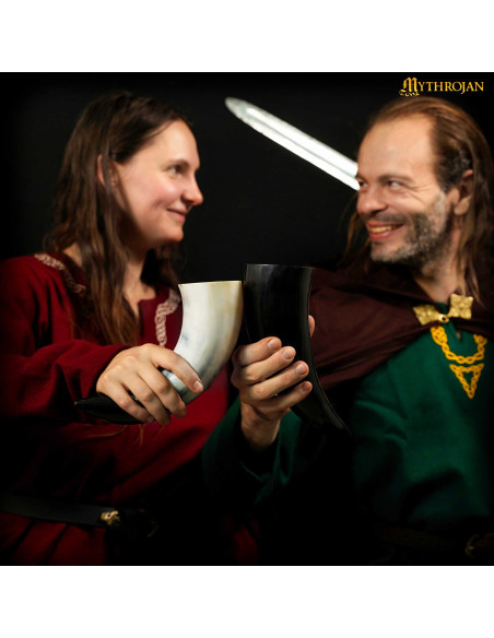 Corno potabile vichingo con borsa...