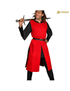 Tabardo guerriero vichingo medievale, rosso