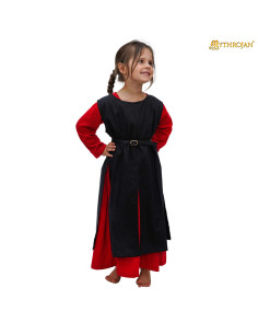 Tabardo medievale da guerriero vichingo per bambini, nero
