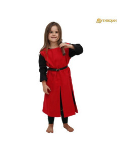 Tabardo medievale da guerriero vichingo per bambini, rosso