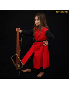 Tabardo medievale da guerriero vichingo per bambini, rosso 2