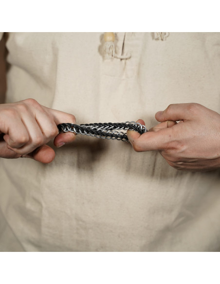 Bracciale elastico in cotta di maglia...