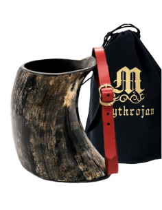 Brocca medievale con cinturino in pelle (1400 ml.)