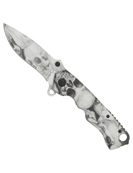Coltello teschio SCK con pulsante per...