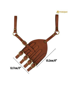 Baldracchino per spade a pinza rinascimentali in marrone 2