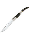 Coltello arabo a cricchetto modello 4 imitazione corno, lama 16,9 cm.