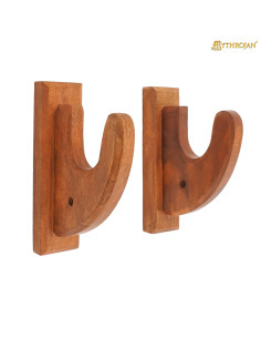 Supporto da parete in legno per appendere pistole o fucili
