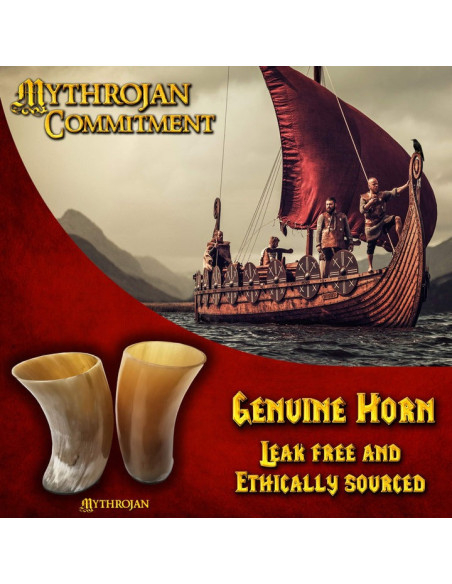 Set di 2 bicchieri vichinghi in corno...