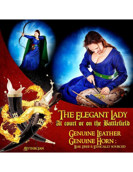 Corno potabile vichingo modello Dama...