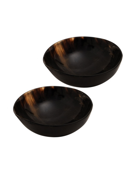 Set di 2 ciotole medievali in corno...