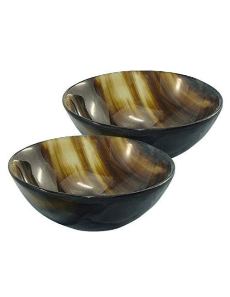 Set di 2 ciotole medievali in corno...