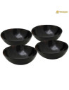 Set di 4 ciotole medievali in corno (12,7 x 4,5 cm.)