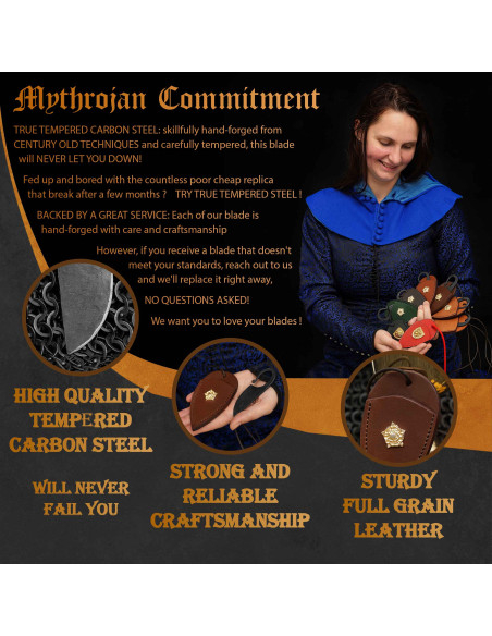 Coltello celtico forgiato a mano con...