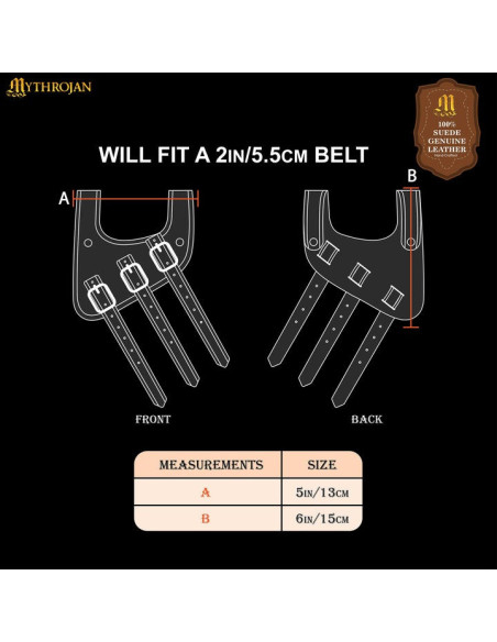 Tahalì medieval in cuoio per spade...