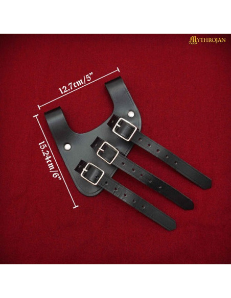 Tahalí medieval in cuoio per spade...