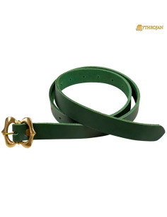 Cintura medieval rinascimentale in pelle, colore verde
