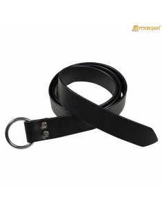 Cintura vichinga con fibbia rotonda, colore nero