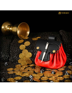 Borsa medievale rinascimentale in pelle, vari colori 2