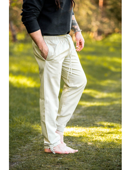 Pantaloni medievali Arvo, color canapa
