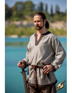 Tunica medieval uomo modello Fimbul, colore grigio