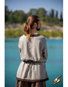 Tunica medieval uomo modello Fimbul, colore grigio 2