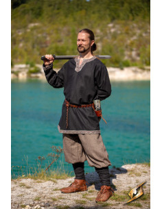 Tunica medieval uomo modello Fimbul, colore nero