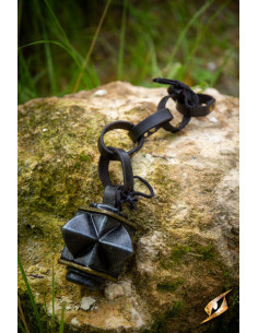 Testa per mazza Khonarr LARP e Cosplay, colore nero