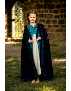 Mantella in lana per bambini, con ricamo a mano