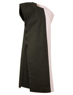 Tabardo medieval modello Gilbert, colore verde-crema 2