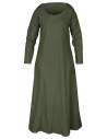 Tunica lunga medieval in cotone modello Lenora, colore verde