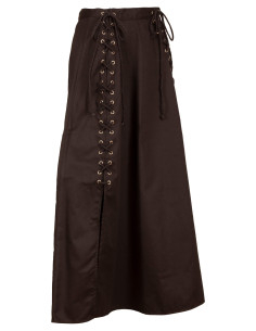 Gonna medievale in cotone modello Callista, colore marrone 2