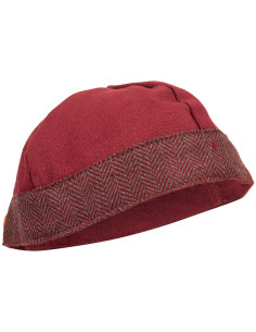 Cappello medievale in cotone modello Gilli, colore bordeaux 2