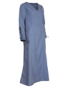 Tunika lunga medievale in cotone modello Antaris, colore blu