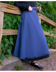 Gonna medievale in cotone modello Sina, colore blu