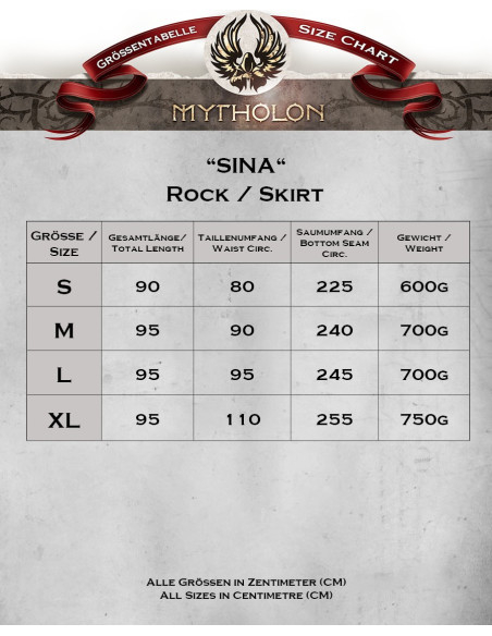 Gonna medievale in cotone modello...