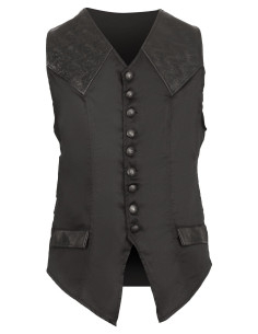 Gilet gotico medieval modello Darovin, colore nero 2