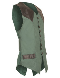 Gilet gotico medieval modello Darovin, colore verde
