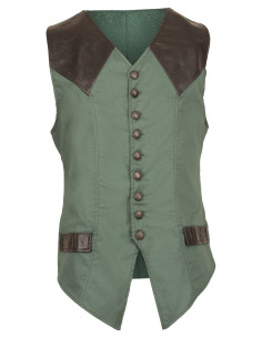 Gilet gotico medieval modello Darovin, colore verde 2