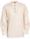 Camicia medieval in cotone modello Lucious, colore naturale