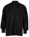 Camicia medieval in cotone modello Lucious, colore nero