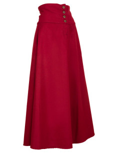 Gonna medievale in lana modello Hannah, colore rosso