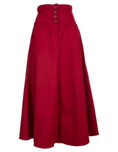 Gonna medievale in lana modello Hannah, colore rosso 2