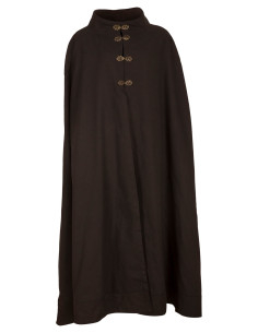 Cappa medievale in cotone modello Ceres, colore nero 2