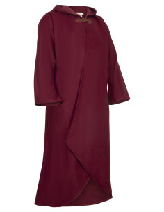 Cappotto medievale in lana modello Faelyn, colore rosso