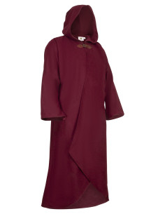 Cappotto medievale in lana modello Faelyn, colore rosso 2