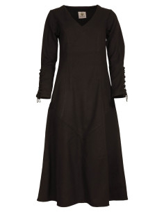 Tunic medievale lunga in cotone modello Antaris, colore nero 2