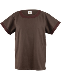 Tunika medievale in cotone modello Holgar, colore marrone