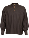 Camicia medieval in cotone modello Bartold, colore nero